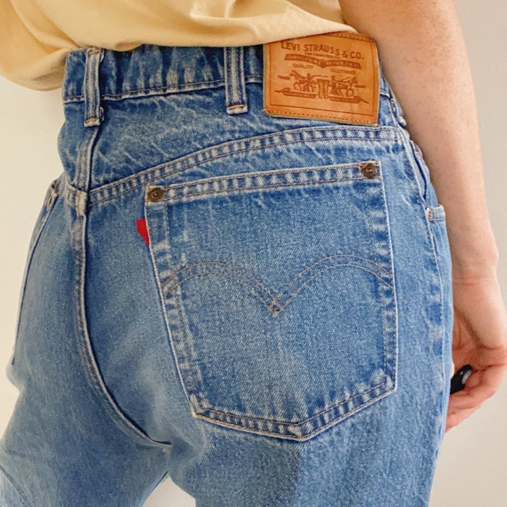 Levi's 515 Vintage 80s Blank Tab Rigid Denim Bootcut Jeans Size 36x34